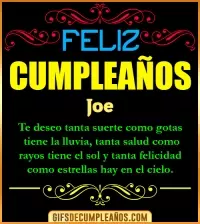 Frases de Cumpleaños Joe
